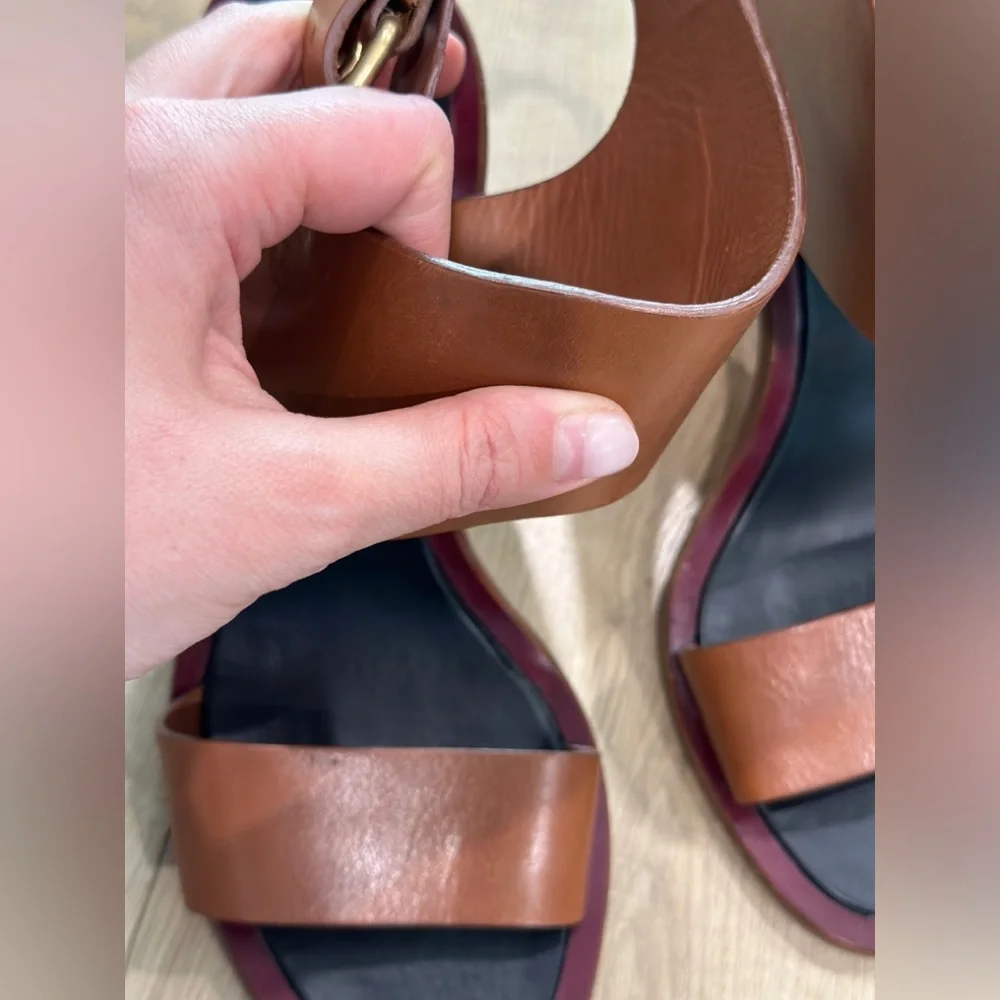 Celine brown leather sandals size 39, pre owned - Picture 2 of 8